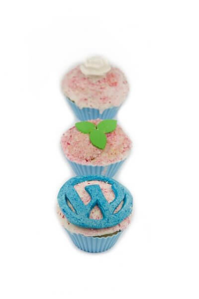 cupcakes with the WordPress logo 